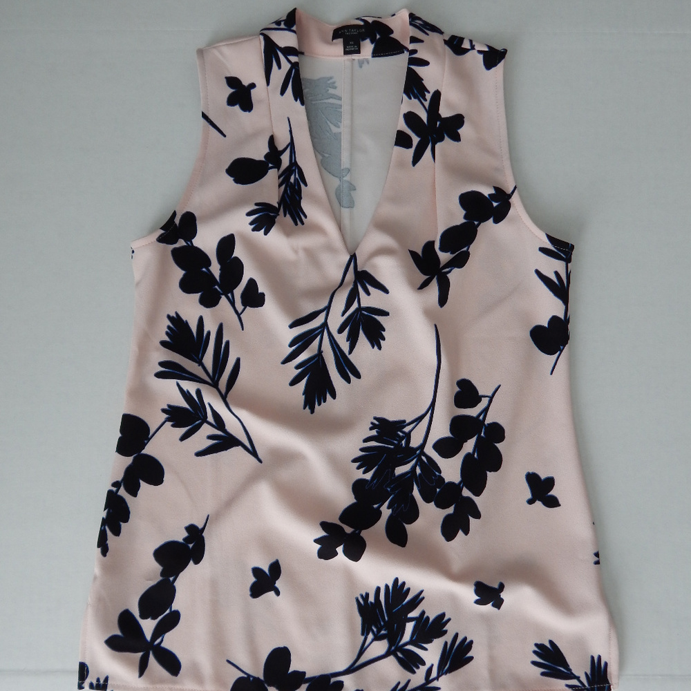 Women's Sleeveless Pink Floral Blouse